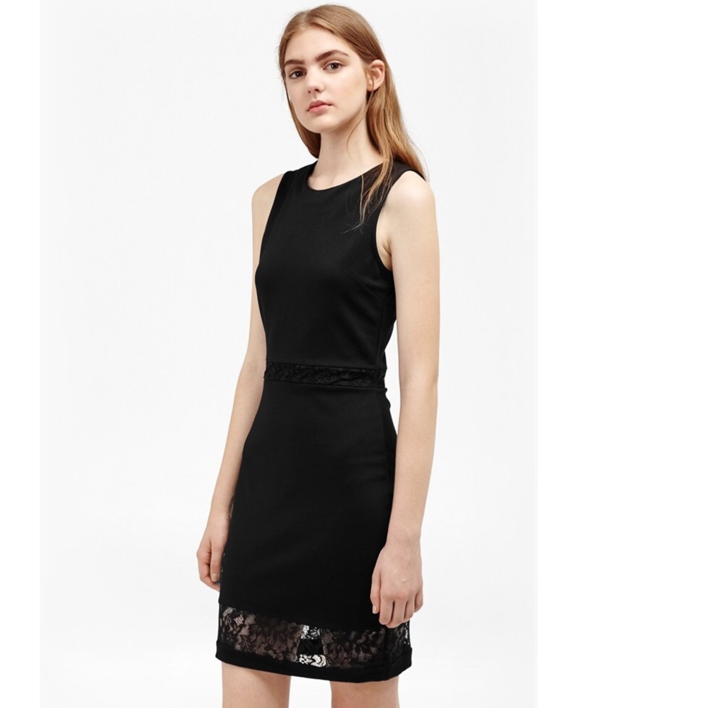 French Connection Lace Trim Sheath Dress